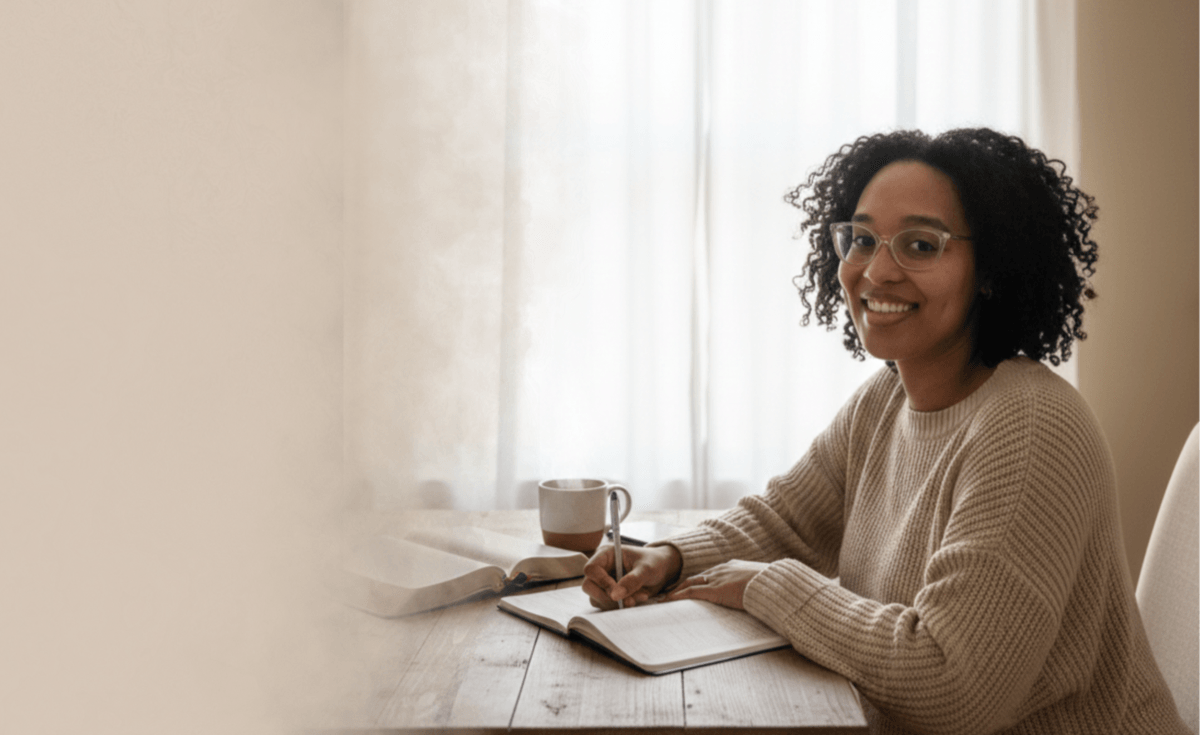 Tenn-Lai journaling beside an open Bible