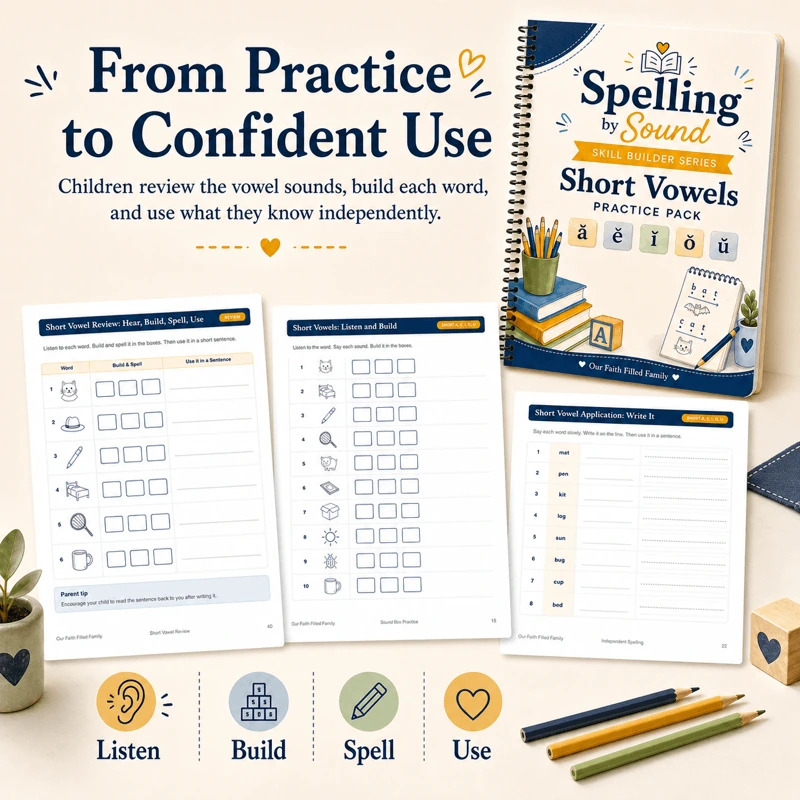 Mixed review and independent short-vowel application pages