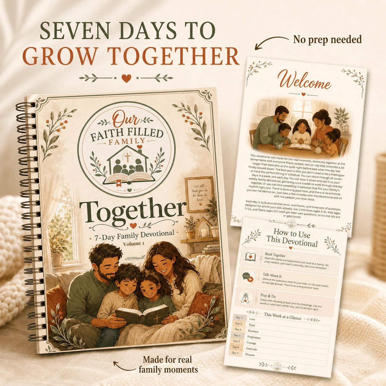 Together devotional cover, welcome, and how-to-use preview